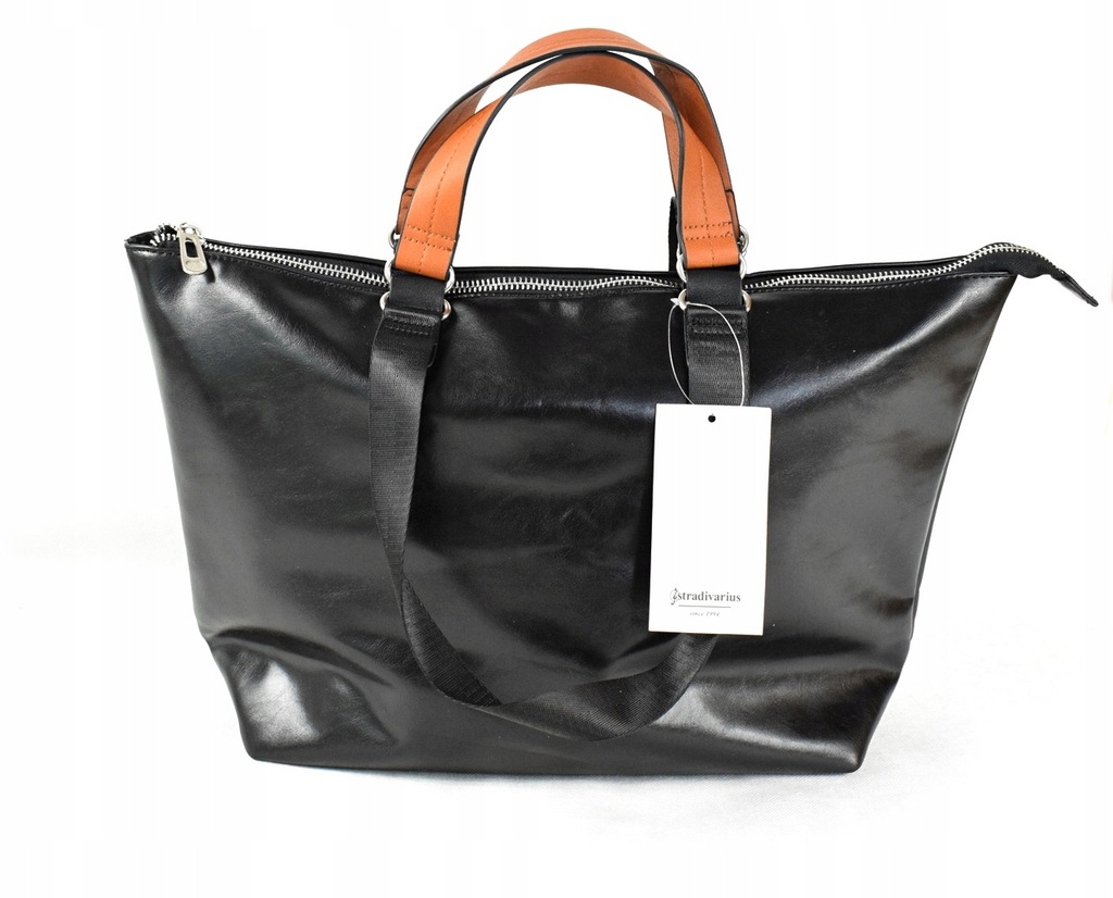 STRADIVARIUS TOREBKA CZARNA DUŻA SHOPPER BAG