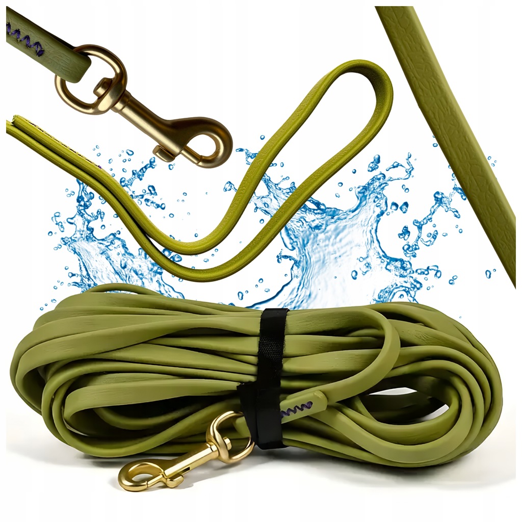 Smycz Dla Psa Małego / Dużego 3M Wodoodporna Mocna Długa / Krótka Zielona