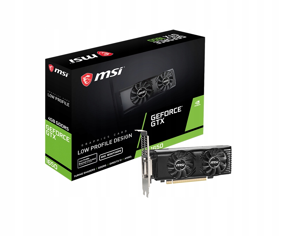 MSI GTX 1650 4GT LP OC 4G (WYPRZEDAŻ) - 12671101944 - oficjalne