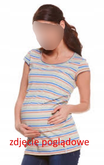 T-shirt ciążowy/do karmienia Mayci stripes, XL