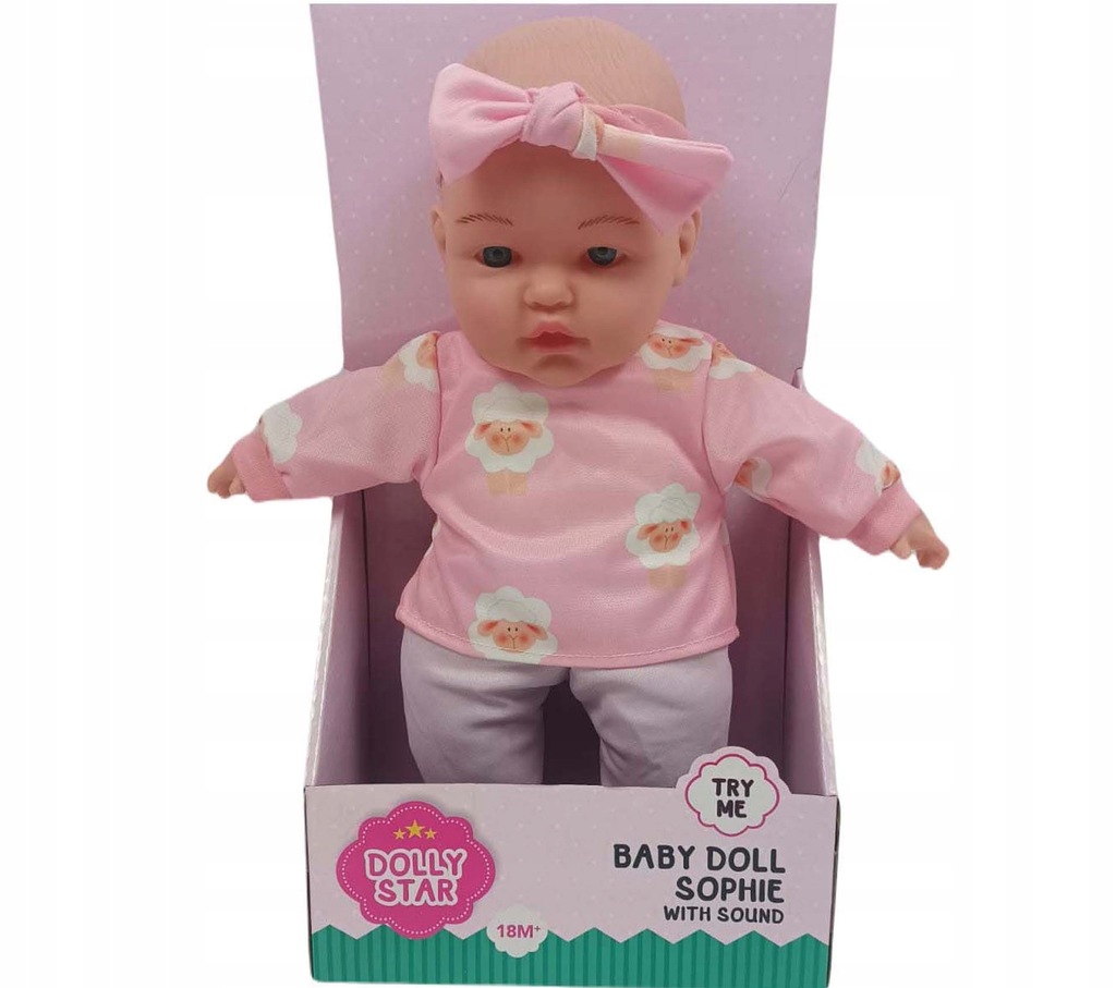 Duża Lalka Bobas Interaktywna Niemowlę 42cm