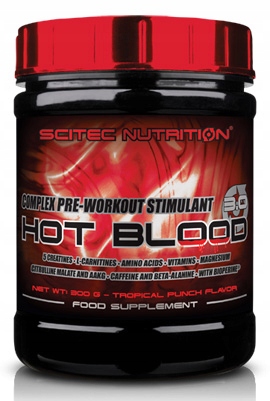 SCITEC HOT BLOOD 3.0 820 g PRE WORKOUT 5 KREATYN