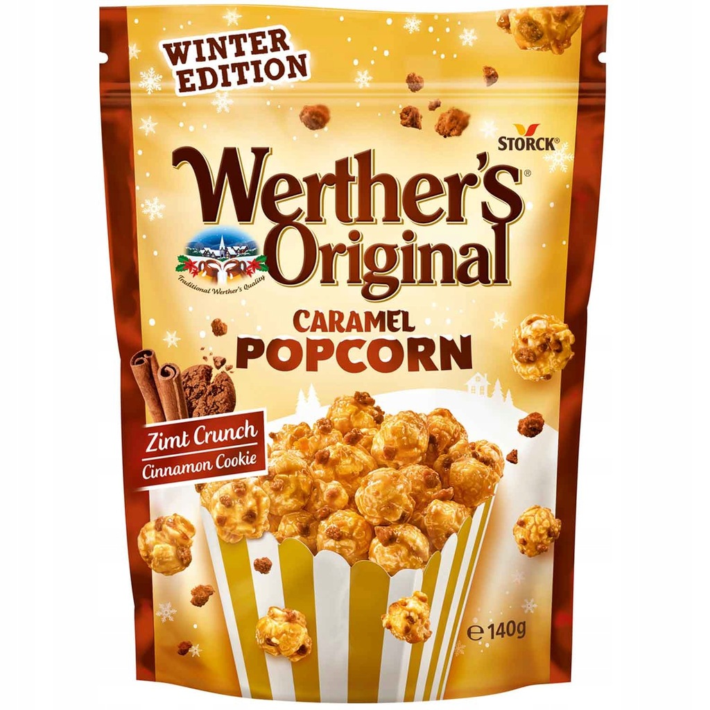 Werthers Orginal Caramel Popcorn Winter Edition Cynamon z Niemiec