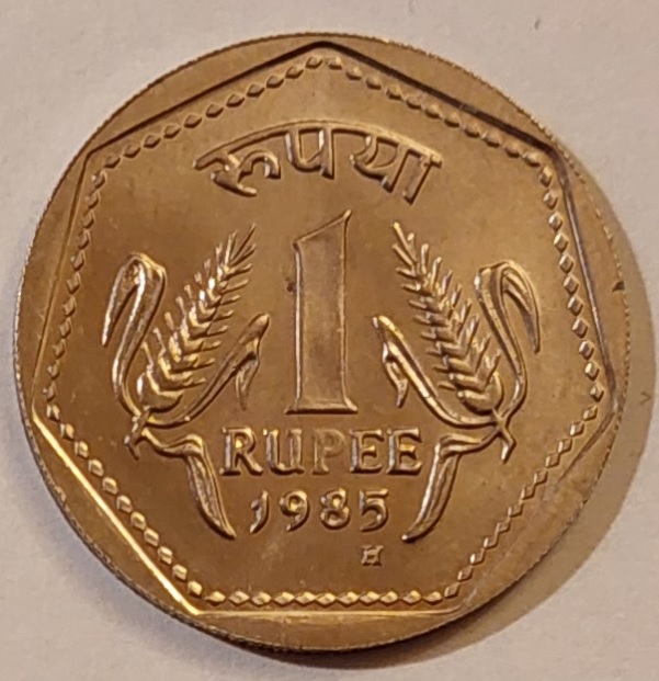 Indie 1 rupia 1985 H UNC
