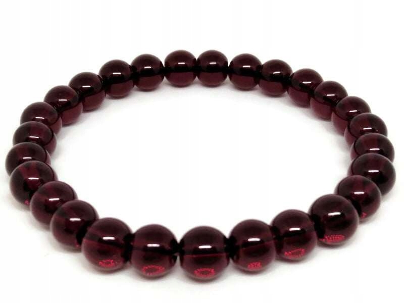 Bransoletka kamień naturalny GRANAT 8 mm k0468