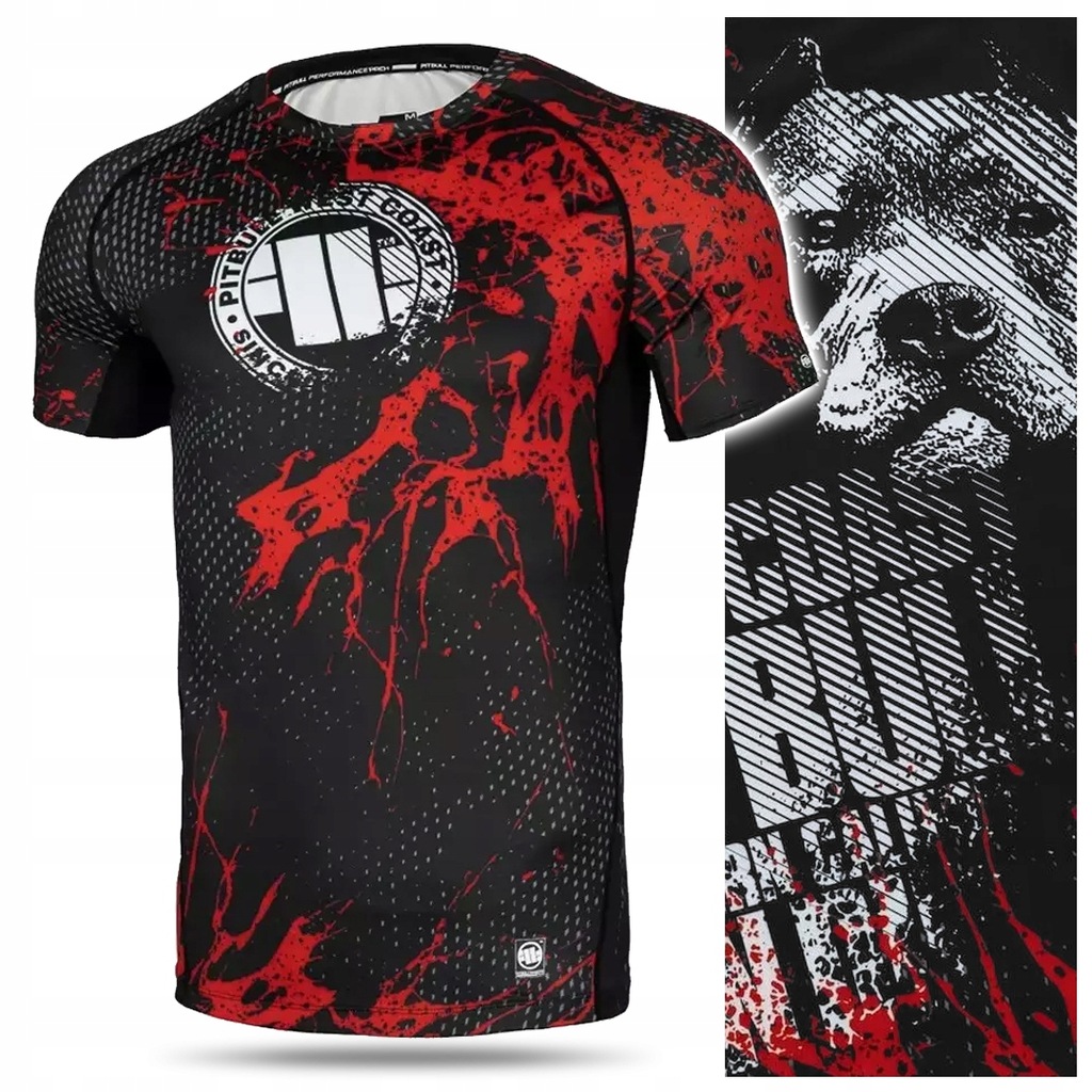 Rashguard Koszulka termoaktywna oddychająca PIT BULL Blood Dog II r.M