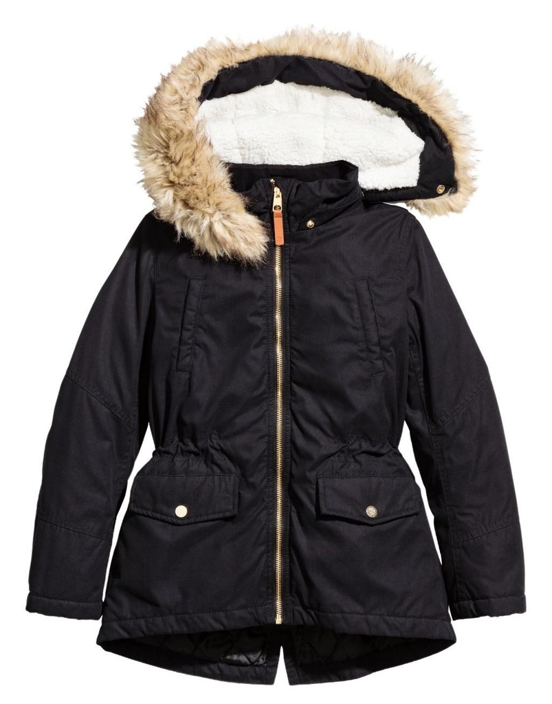 K4I110 H&M__XXZ CZARNA KURTKA PARKA__152