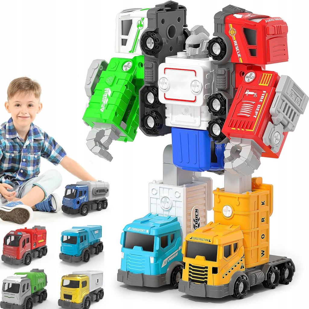 TRANSFORMUJĄCE ZABAWKI-ROBOTY DLA CHŁOPCÓW DZIEWCZĘTA W WIEKU 3 4 5 6 LAT
