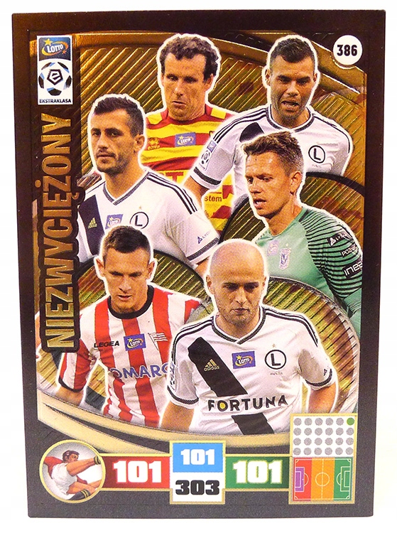 karty EKSTRAKLASA 2016 2017 NIEZWYCIĘŻONY 386