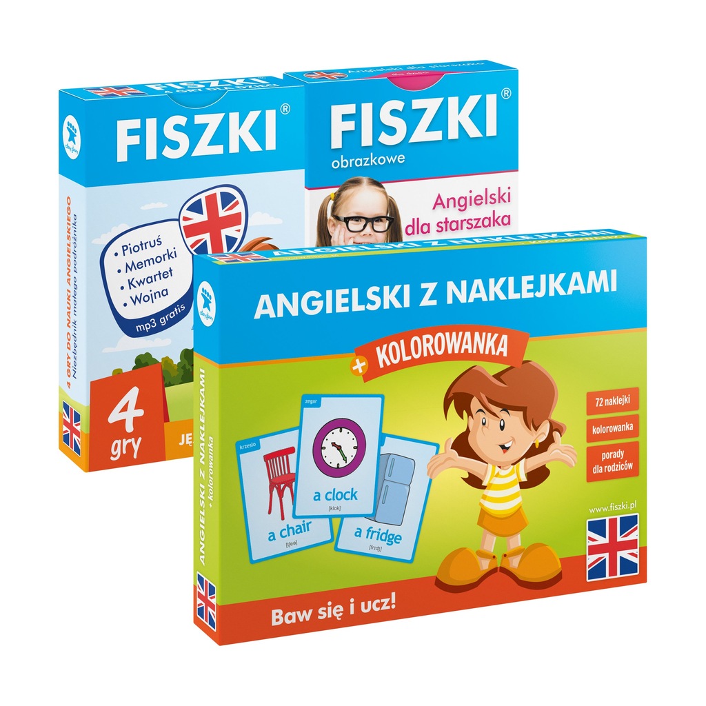 Zestaw Fiszki Edukacyjne Dla Dzieci Angielski