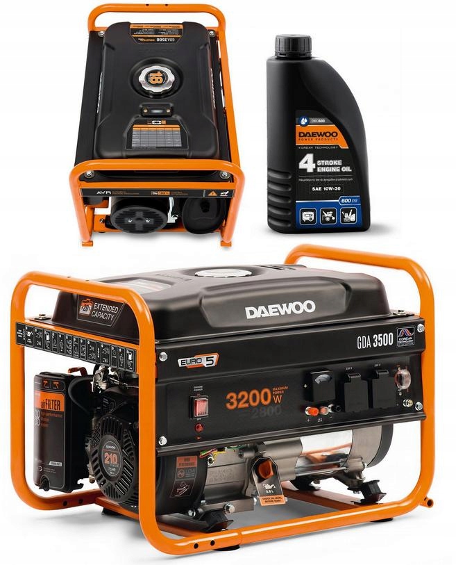AGREGAT PRZENOŚNY DAEWOO GDA 3500 do 3,2kW + OLEJ - 12535809402 ...