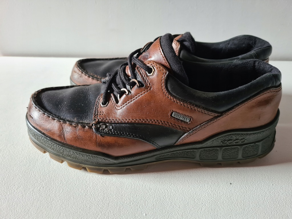 ECCO buty trekkingowe mokasyny skóra goretex 44
