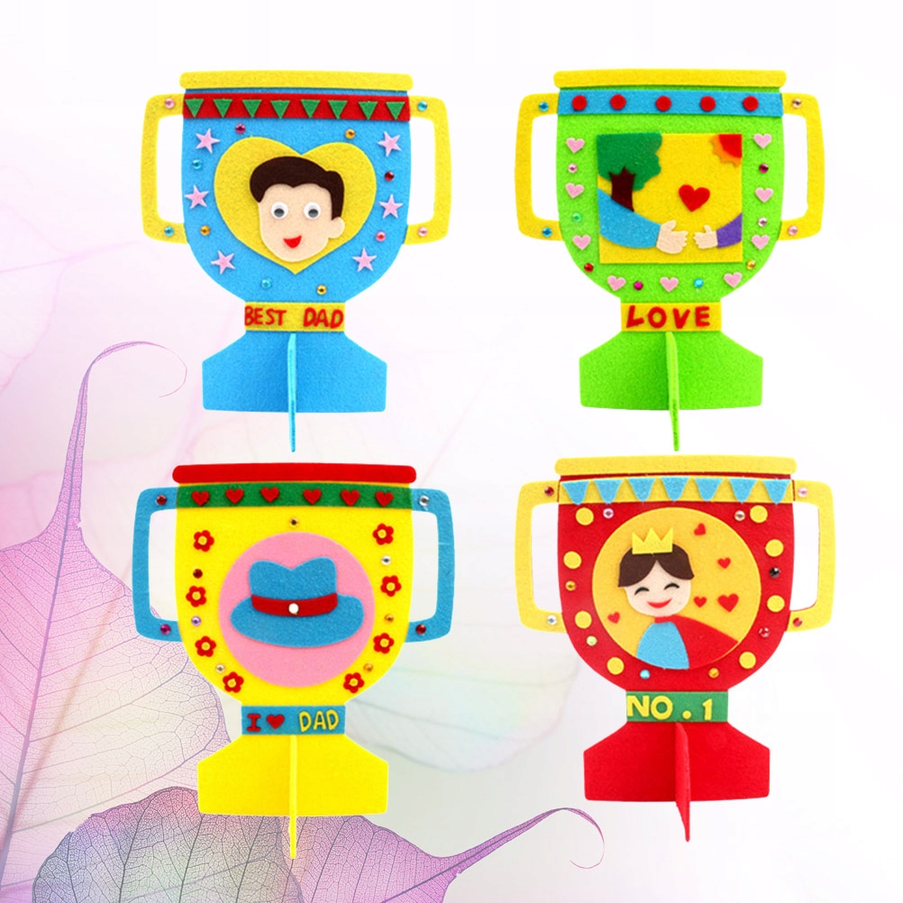 4pcs DIY Non-woven Fabric Trophy Award Toy Good Da