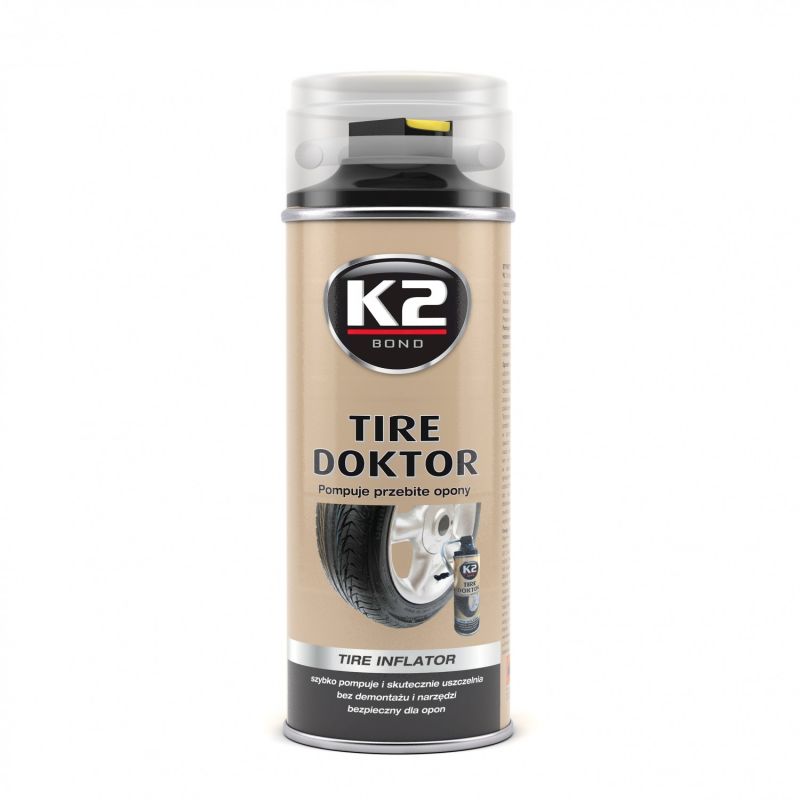 K2 TIRE DOKTOR 535ml POMPUJE I USZCZELNIA OPONY