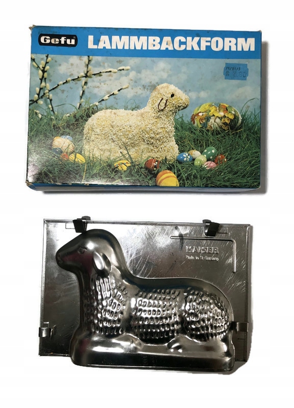 Metalowa forma cukiernicza vintage baranek Gefu