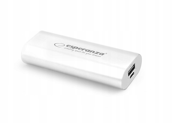 EMP105W Esperanza power bank 4400mah hadron biały