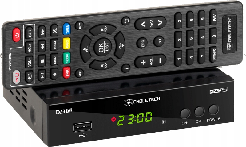 Tuner dekoder DVB-T2 Cabletech URZ0338 HEVC H.265