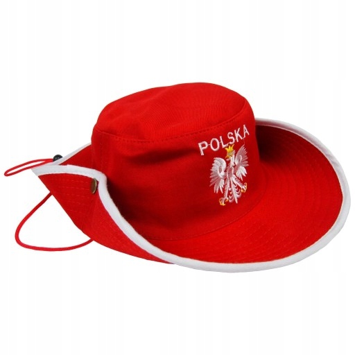 Kowbojski kapelusz kibica POLSKA lamówka r.56-58