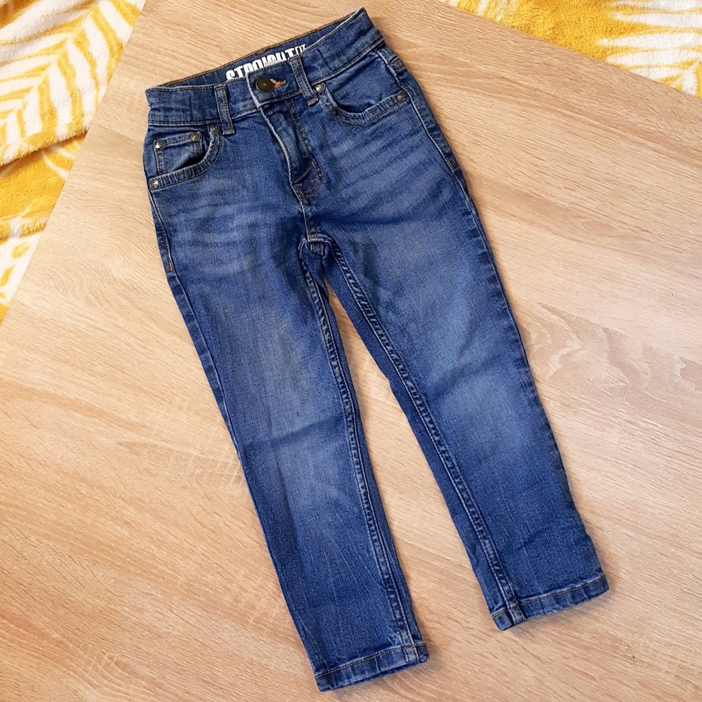 proste cieniowane jeansowe spodnie 4 lata 104