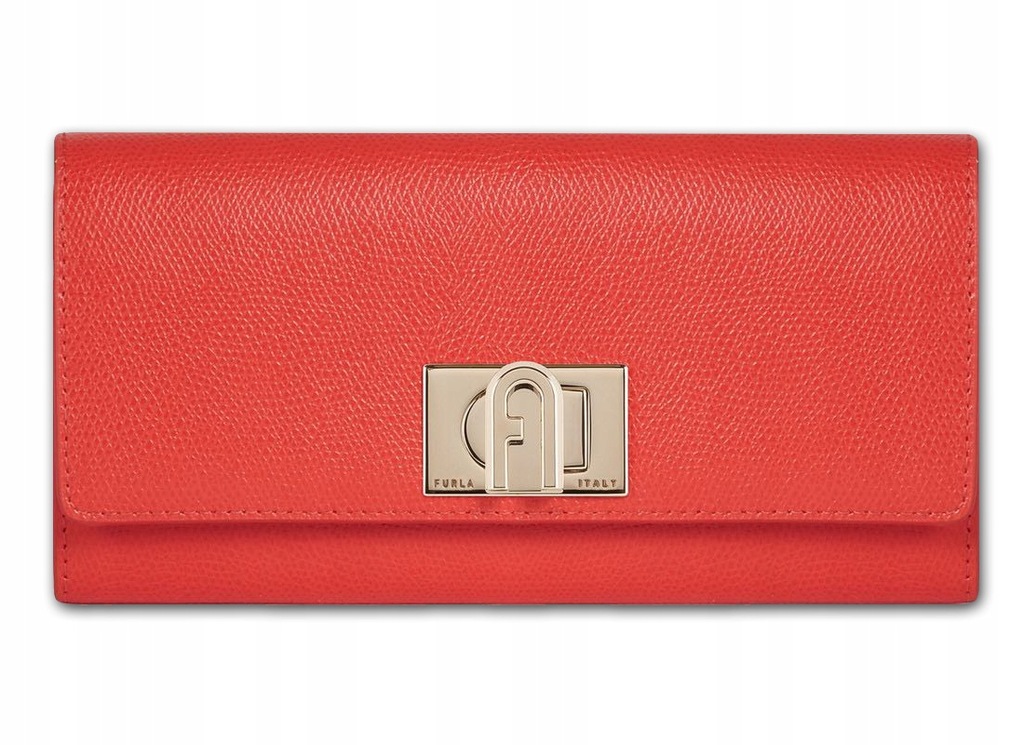 FURLA 1927 Bi-Fold Fuoco portfel damski NOWY red