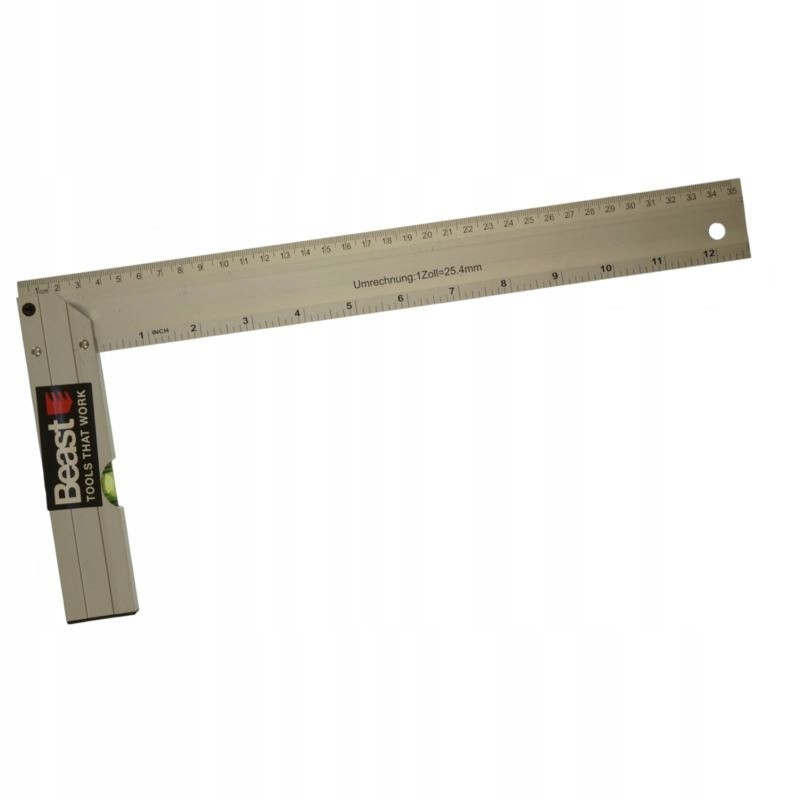 KĄTOWNIK ALUMINIOWY Z POZIOMICĄ 350 MM