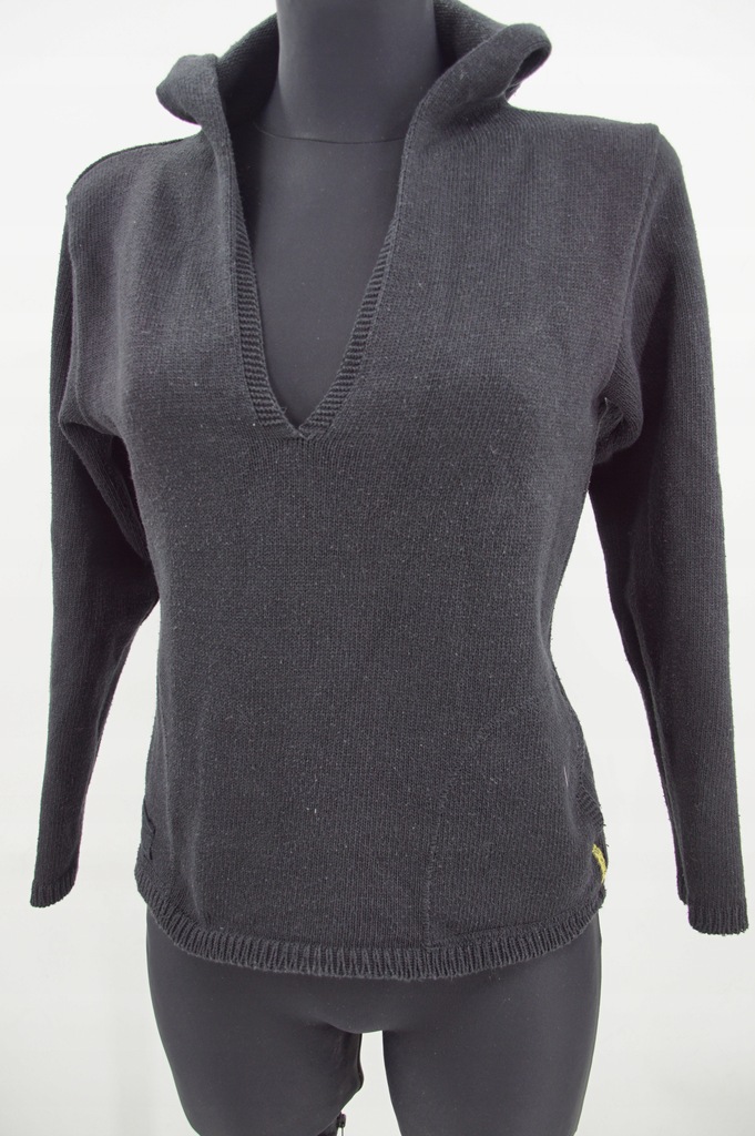 Armani M 38 sweter czarny kaptur P