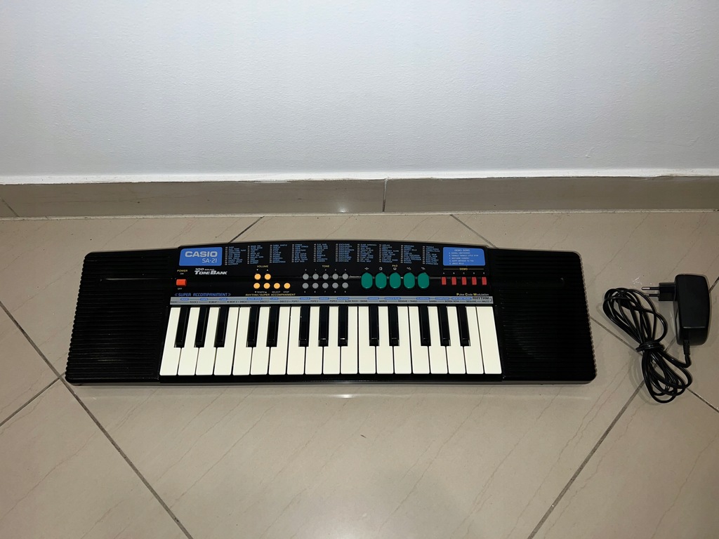 Keyboard CASIO SA21 pianino do nauki zasilacz 12964355670