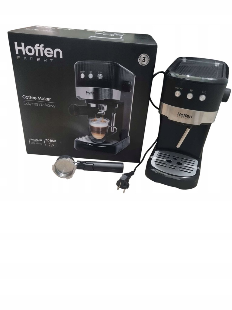 Ekspres ciśnieniowy do kawy HOFFEN EXPERT, 20 BARÓW, 1100 W