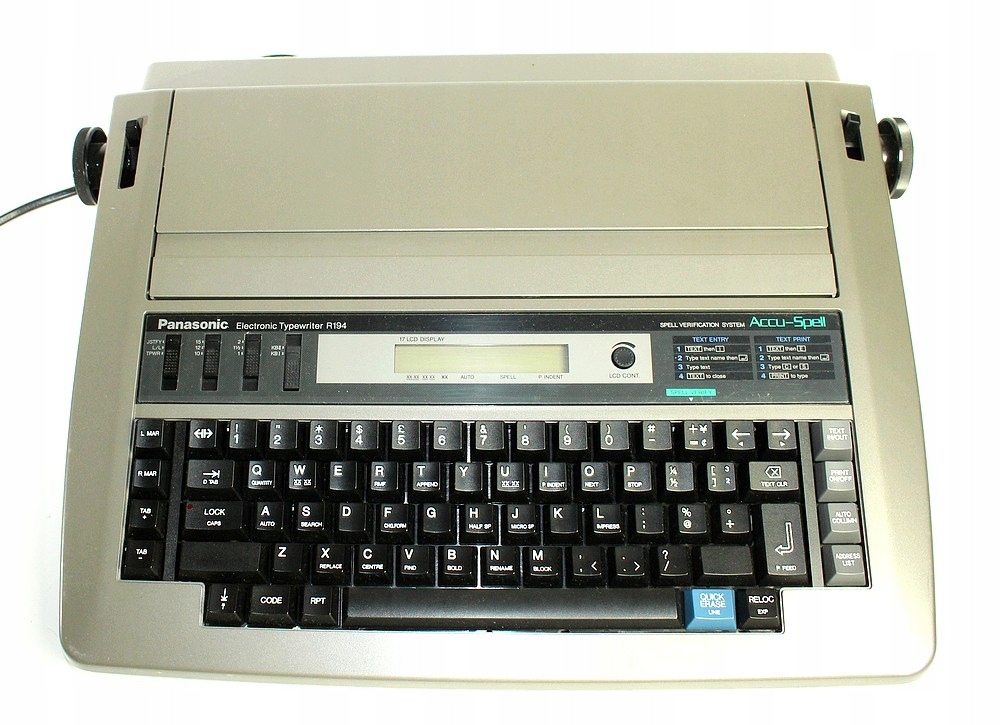 Elektroniczna maszyna do pisania PANASONIC R194