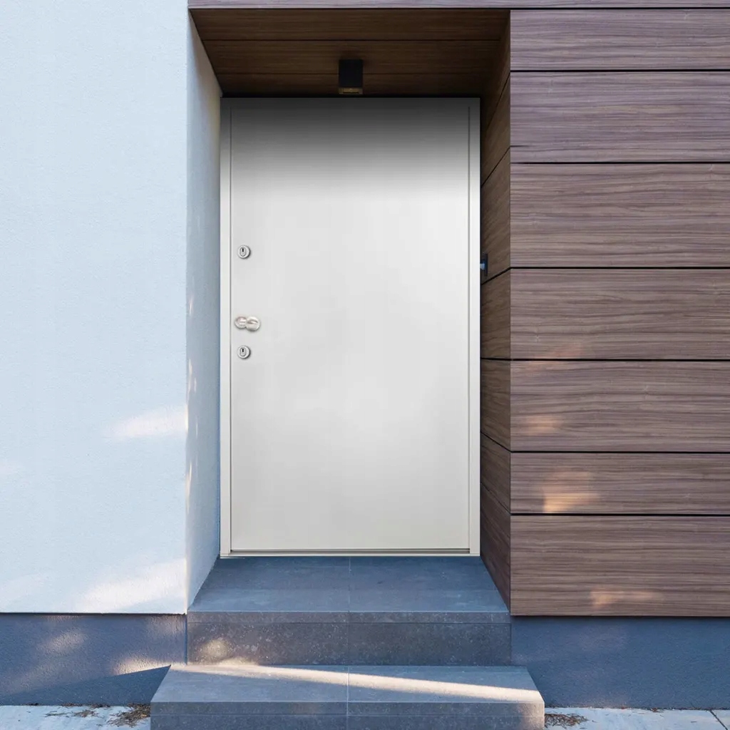 vidaXL Aluminiowe drzwi zewnętrzne, białe, 110 x 207,5 cm, 3059698