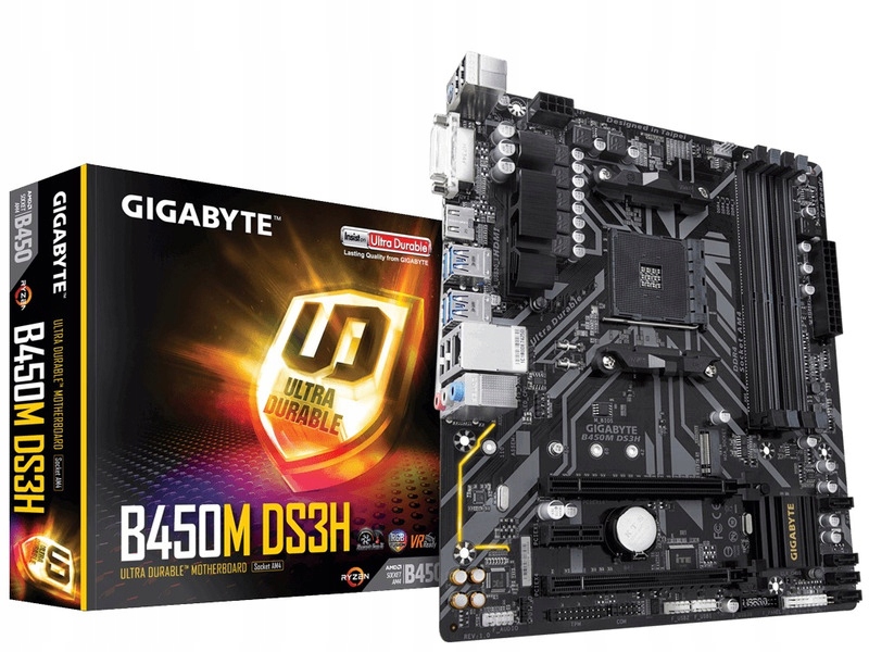 Купить Материнская плата GIGABYTE B450M DS3H AM4 micro ATX: отзывы, фото, характеристики в интерне-магазине Aredi.ru