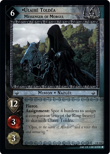 LOTR TCG Ulaire Toldea, Messenger of Morgul 1R236