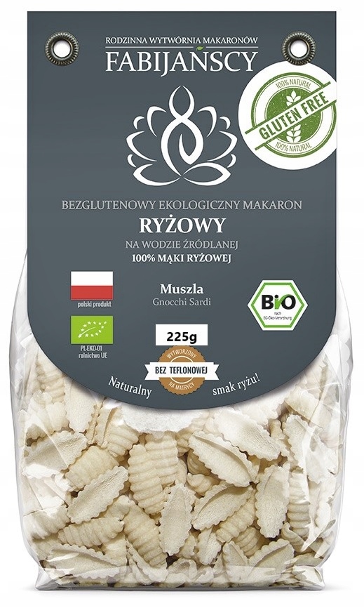 MAKARON (Z RYŻU BIAŁEGO) MUSZLA GNOCCHI SARDI BEZG