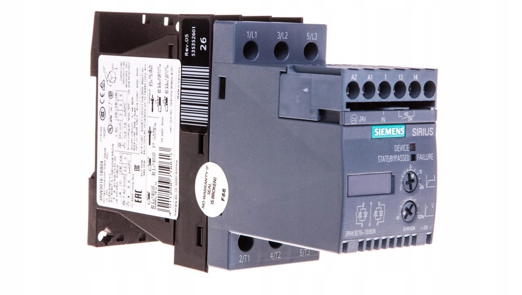 Softstart 3-fazowy 200-480VAC 9A 4kW 400V Uc=24V A