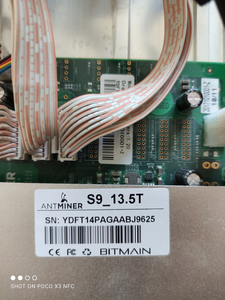 Antminer S9 13,5TH OC do 16 TH Zasilacz 2700 W