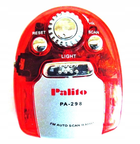 Mini radio Cyfrowe Palito PA298 latarka czerwone