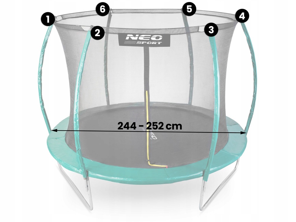 Siatka wewnętrzna do trampolin 252 cm 8ft Neo-Spor