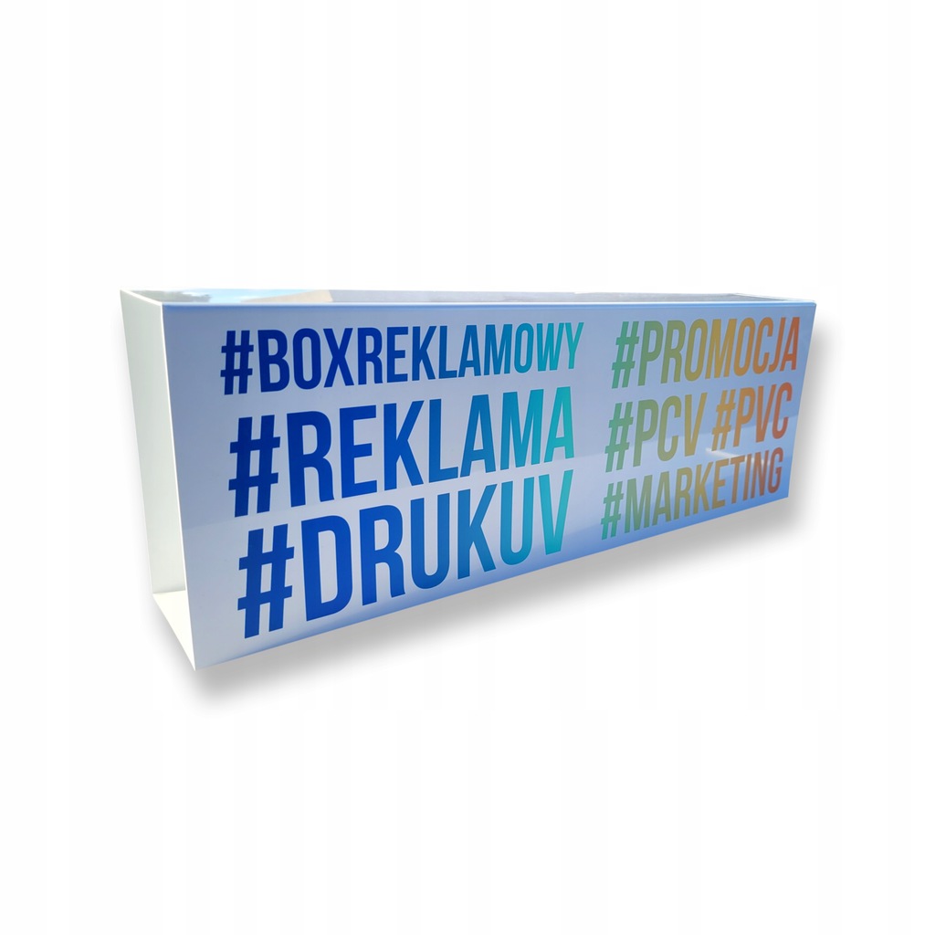 BOX REKLAMOWY z Twoim Logo 60x10x20cm PCV 1mm