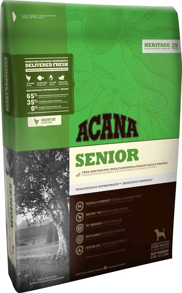 Acana Senior Dog 11.4kg + GRATIS