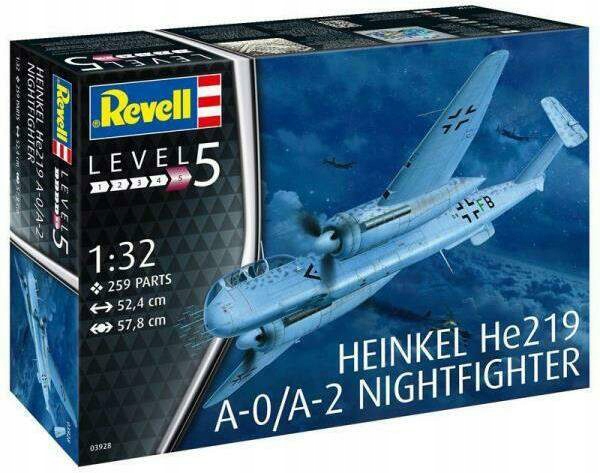 Model REVELL 03928 Samolot HEINKEL HE219 niemiecki