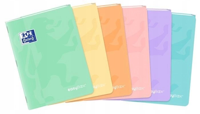 ZESZYT A5/60K KRATKA EASYBOOK PASTEL (8SZT) OXFORD