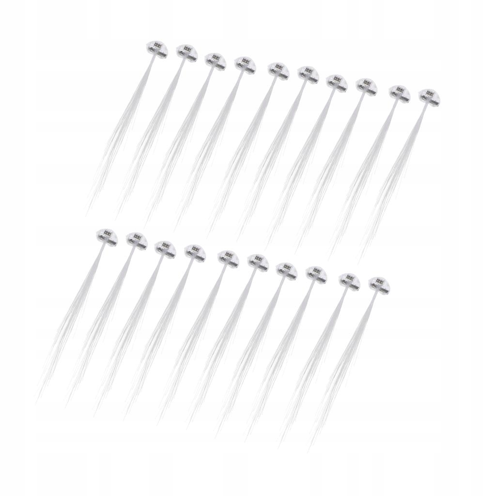 20 Pieces LED Flashing Fiber Optical Hair Braid Party Supplies , Multicolor
