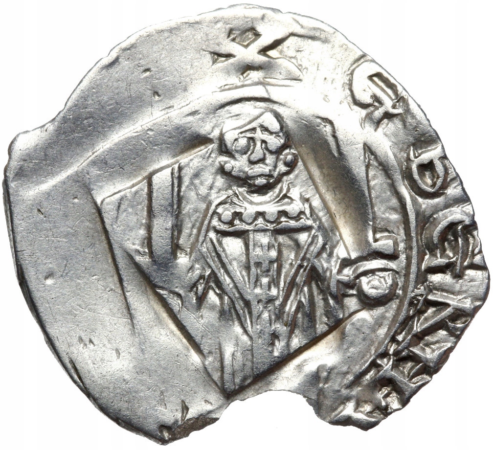 + Austria - Biskupstwo Salzburg - Eberhard II - Pfennig 1200-1246 Srebro