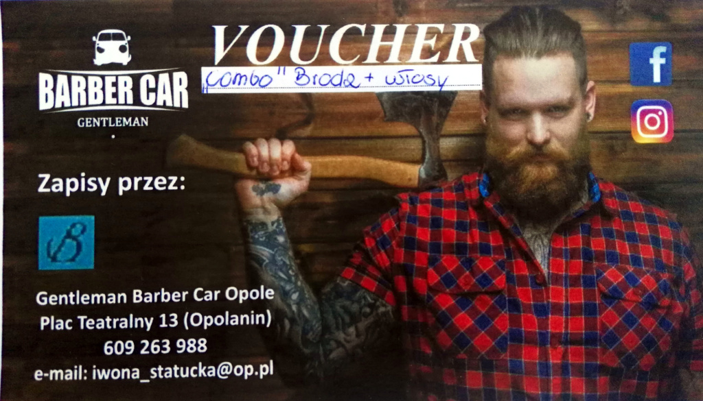 Voucher do BARBER CAR w Opolu