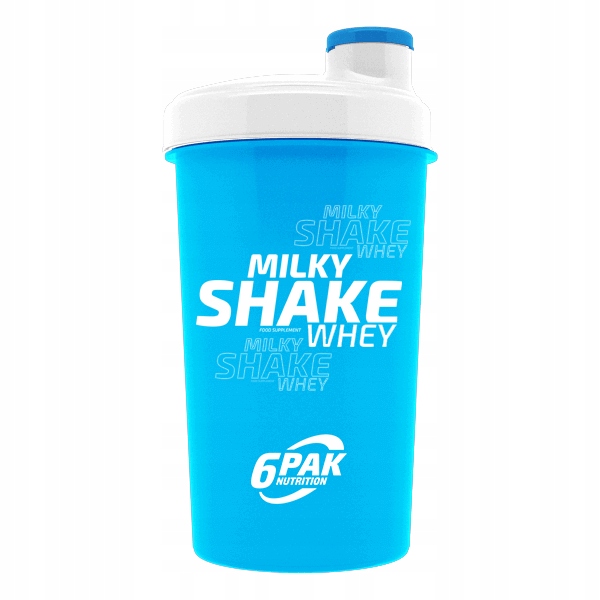 6PAK SHAKER MILKY SHAKE WHEY NEON BLUE 700ML