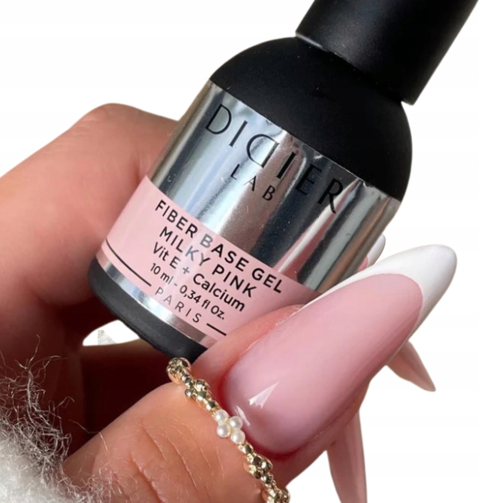Didier Lab FIBER BASE GEL Baza WITAMINOWA do paznokci MILKY PINK