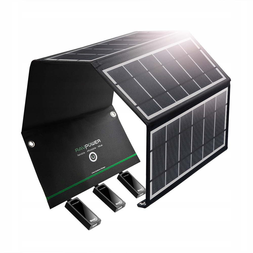 Ładowarka solarna 24W 3xUSB RAVPower RP-PC005 3.2A