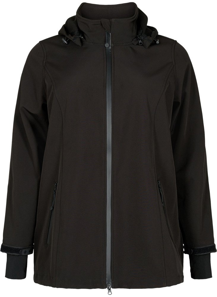 PŁASZCYK CZARNA KURTKA SOFTSHELL ZIZZI 383JN 58