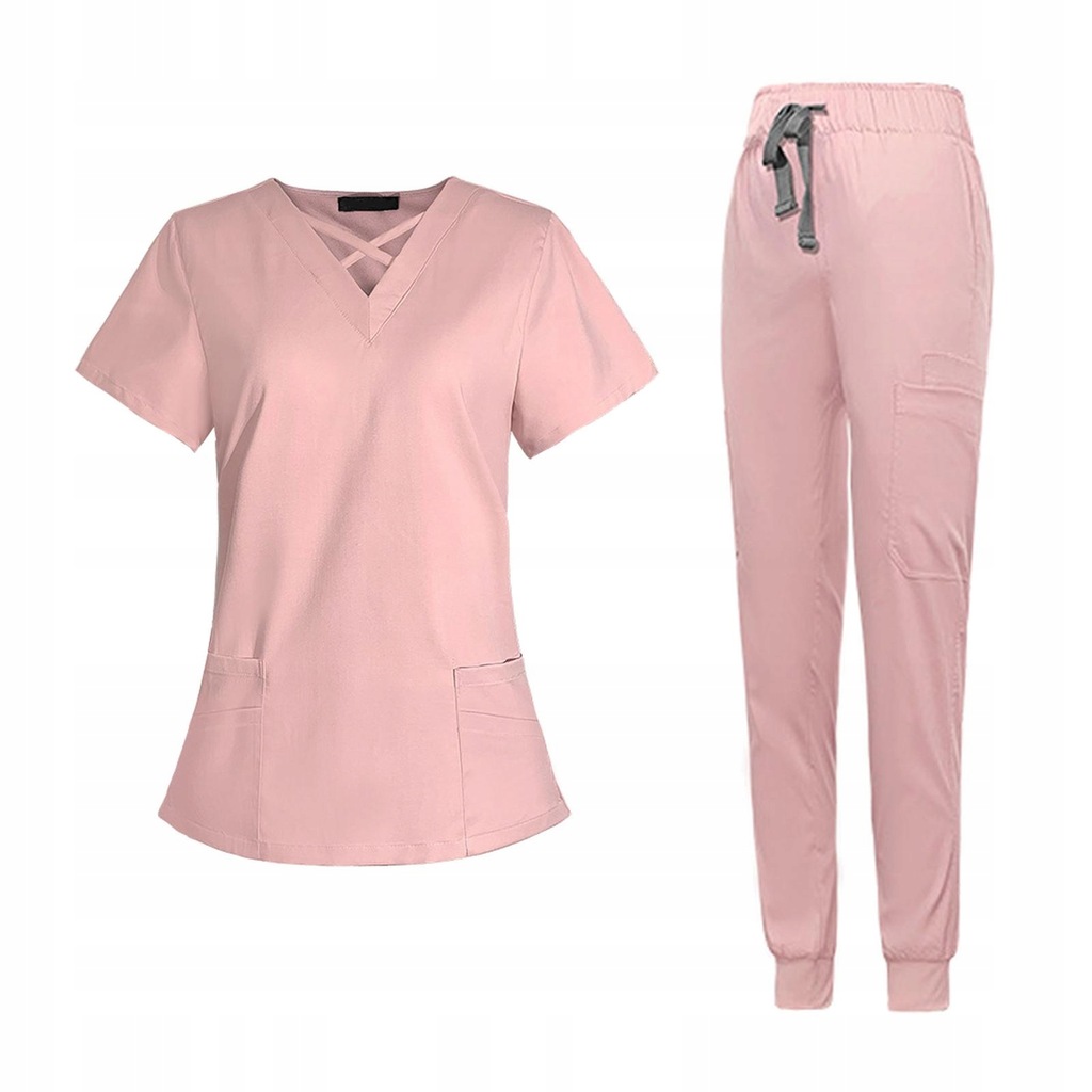 Nurse Workwear Nursing Uniform Soft Stylish for SPA Cosmetology L Pink