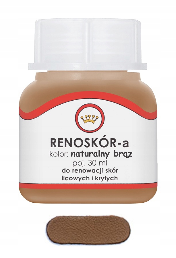 RENOSKÓR FARBA LAKIER DO SKÓRY NATURALNY BRĄZ 30ml